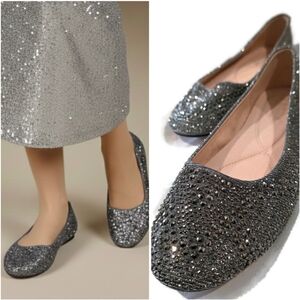 DE BLOSSOM Sparkly Baba Ballerina Flats 8